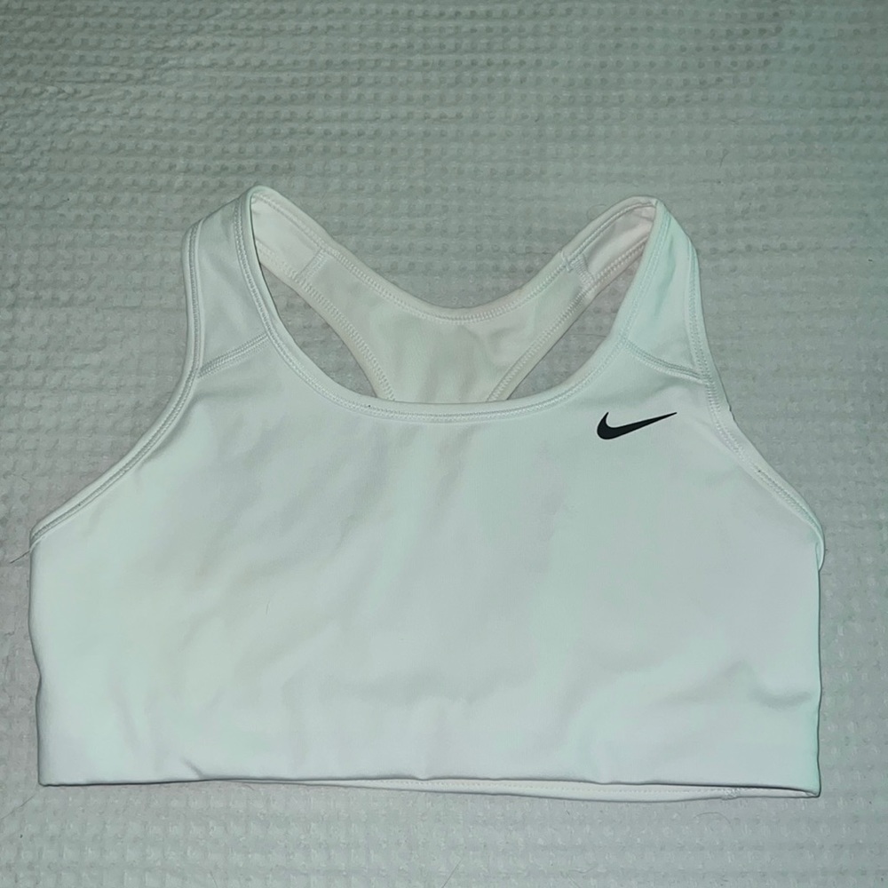 Nike white sports bra